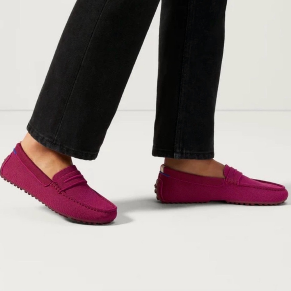 EUC Rothy's The Driver Driving Loafer in Raspberry, size 8